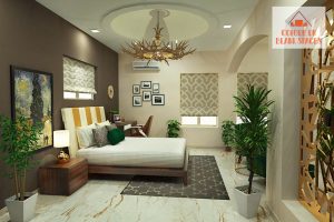 CUBS Design Stories: A Luxurious Gold and Emerald Green Bedroom Design.