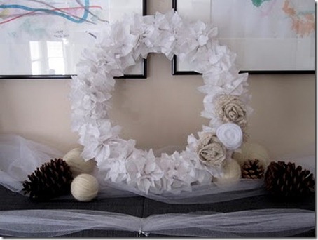 Ruffled Paper DIY Christmas Decor Wreath