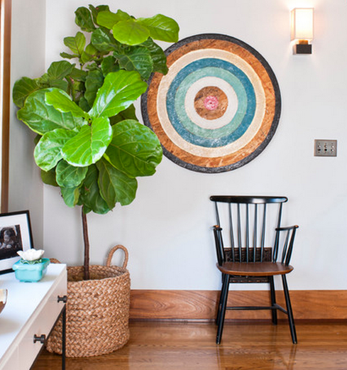 Decorating With Tall Plants - Greenery at home - Indoor Plants - Fiddle leaf Fig - Palm Fronds - 